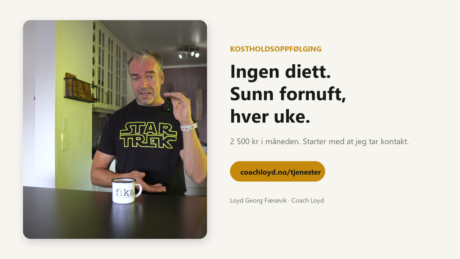 Coach Loyd på løpetur