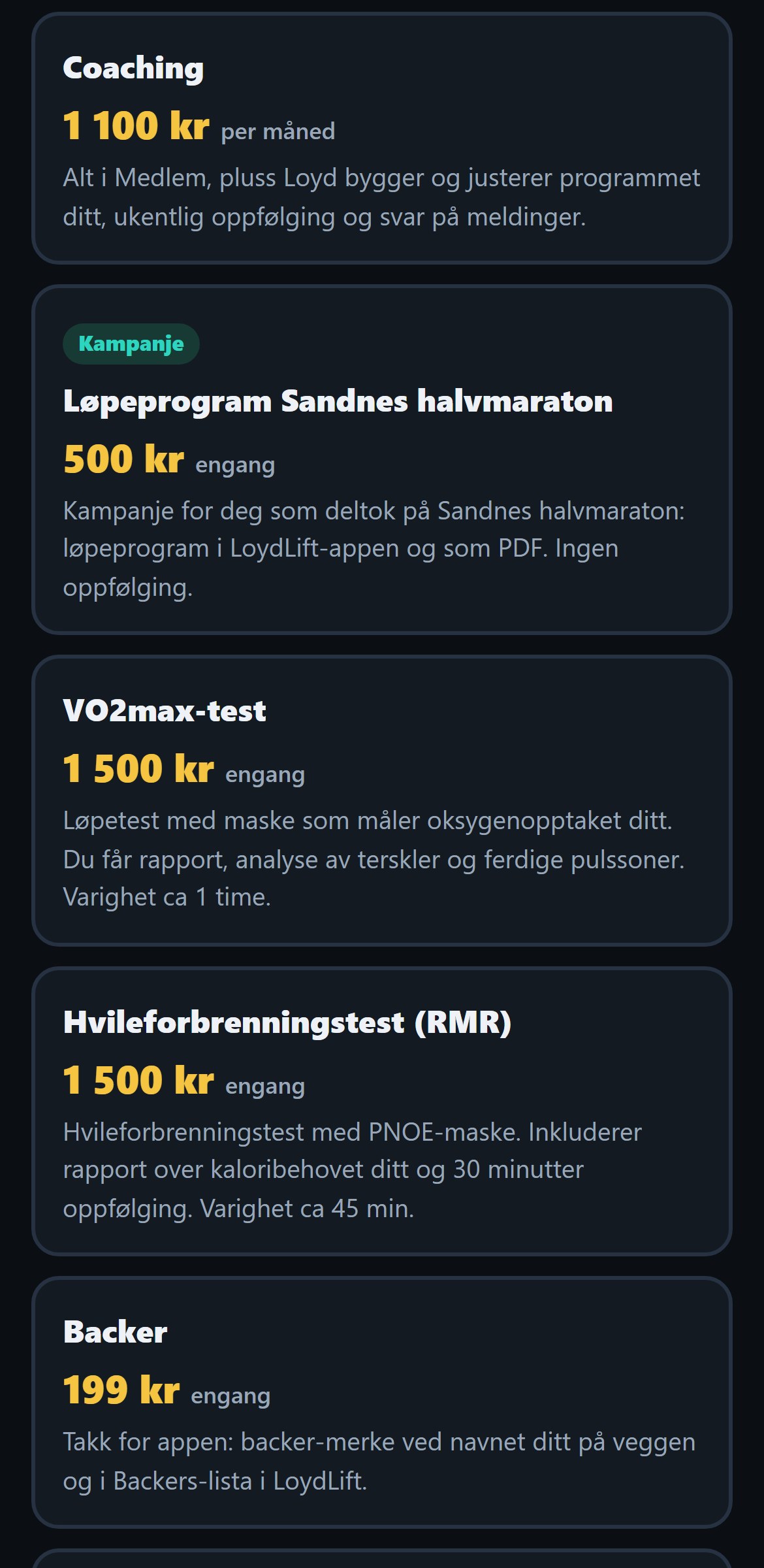 Spørsmålene før du betaler: mål og antall dager