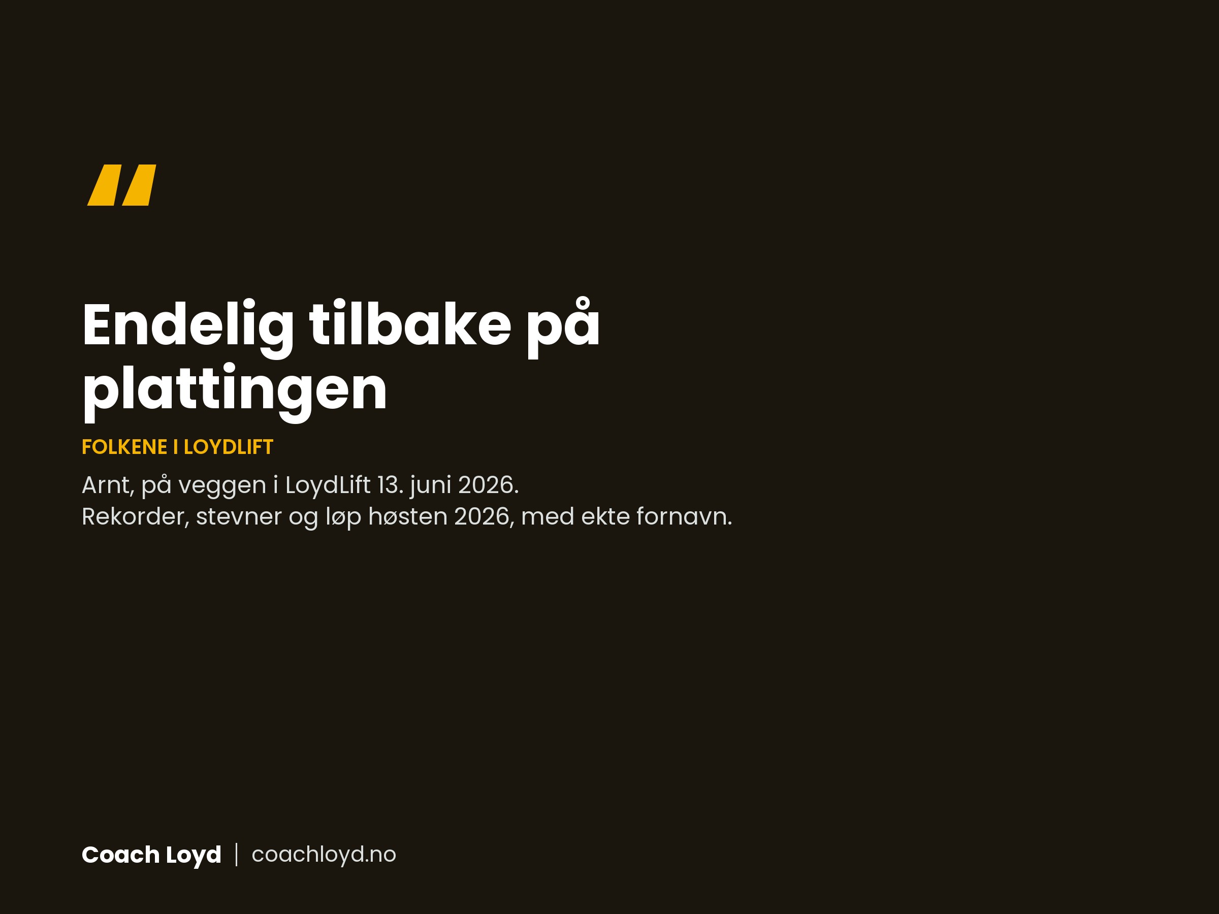 Folkene i LoydLift høsten 2026