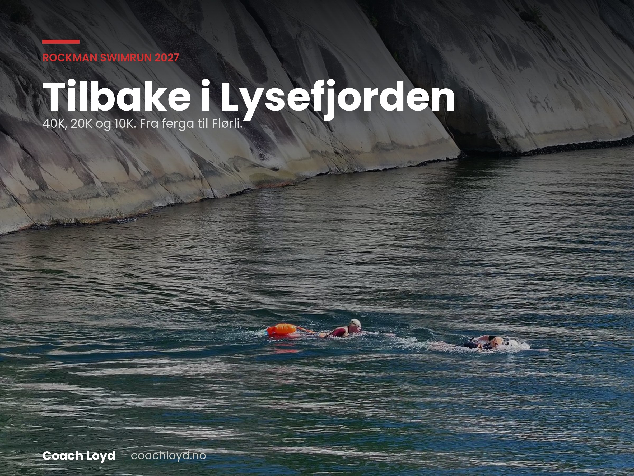 Rockman Swimrun er tilbake i Lysefjorden i 2027