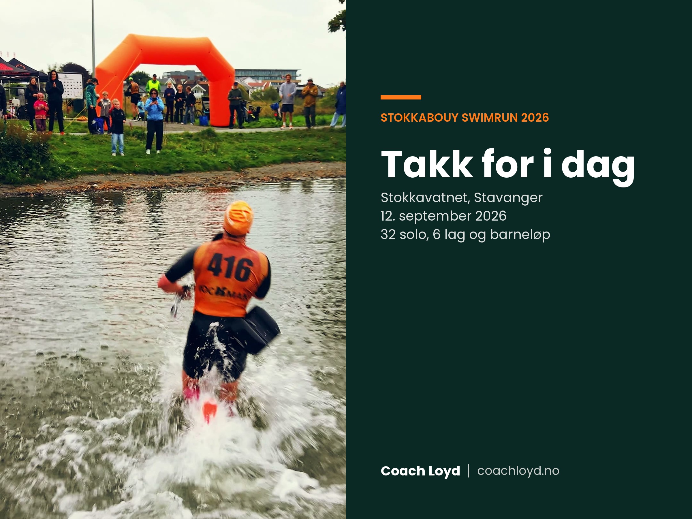 Stokkabouy Swimrun 2026: takk for i dag