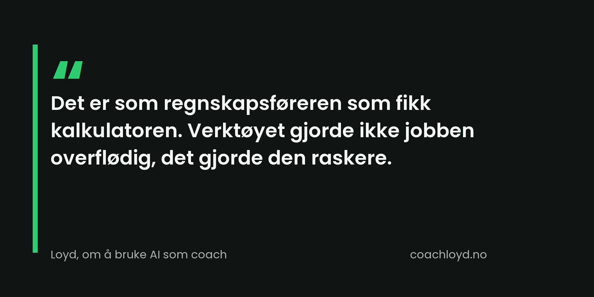 Sitat: regnskapsføreren som fikk kalkulatoren