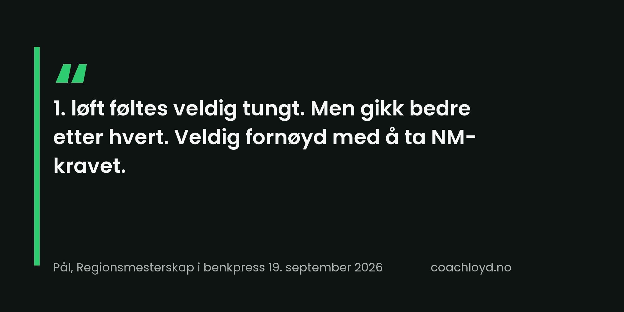 Pål om NM-kravet i benkpress