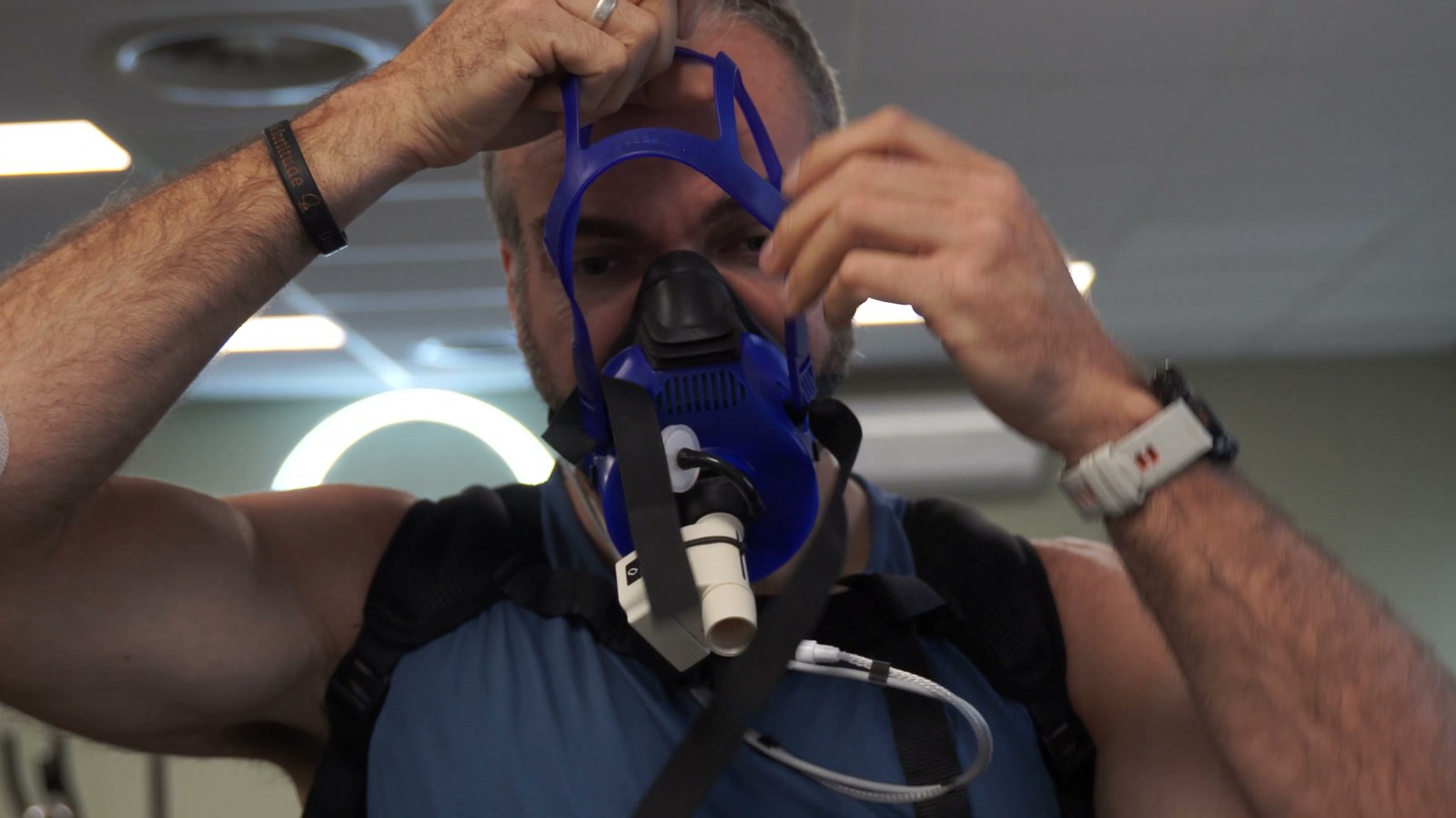 Loyd følger en VO2max-test på tredemølle