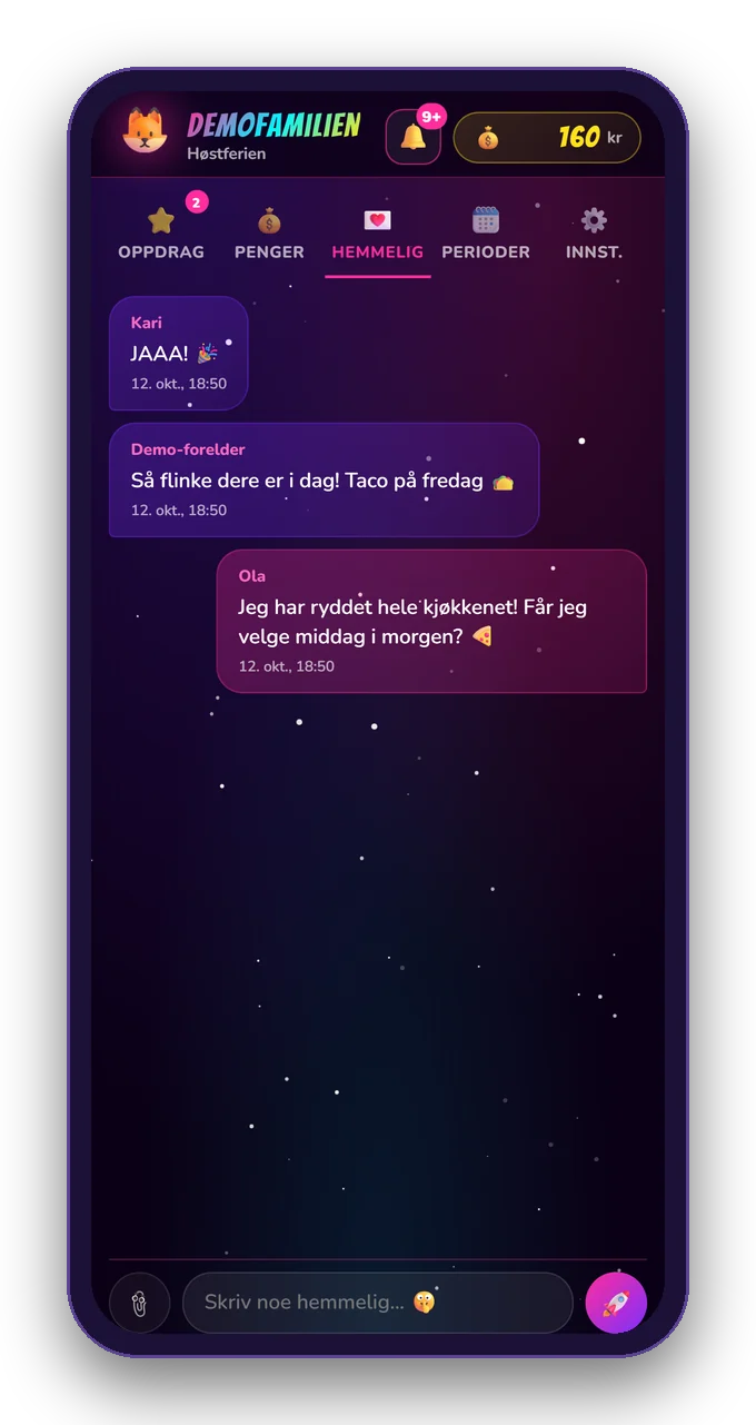 Familiens hemmelige meldingstråd