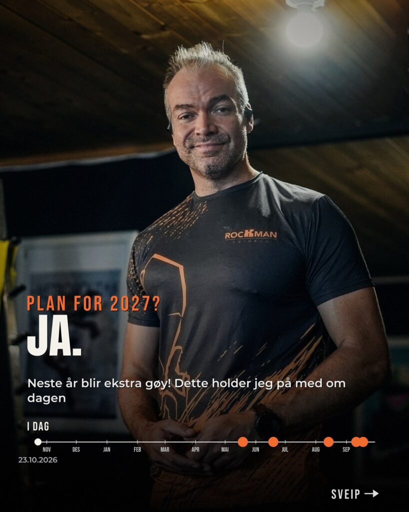 Coach Loyd i Rockman-t-skjorte, forsiden på Plan for 2027