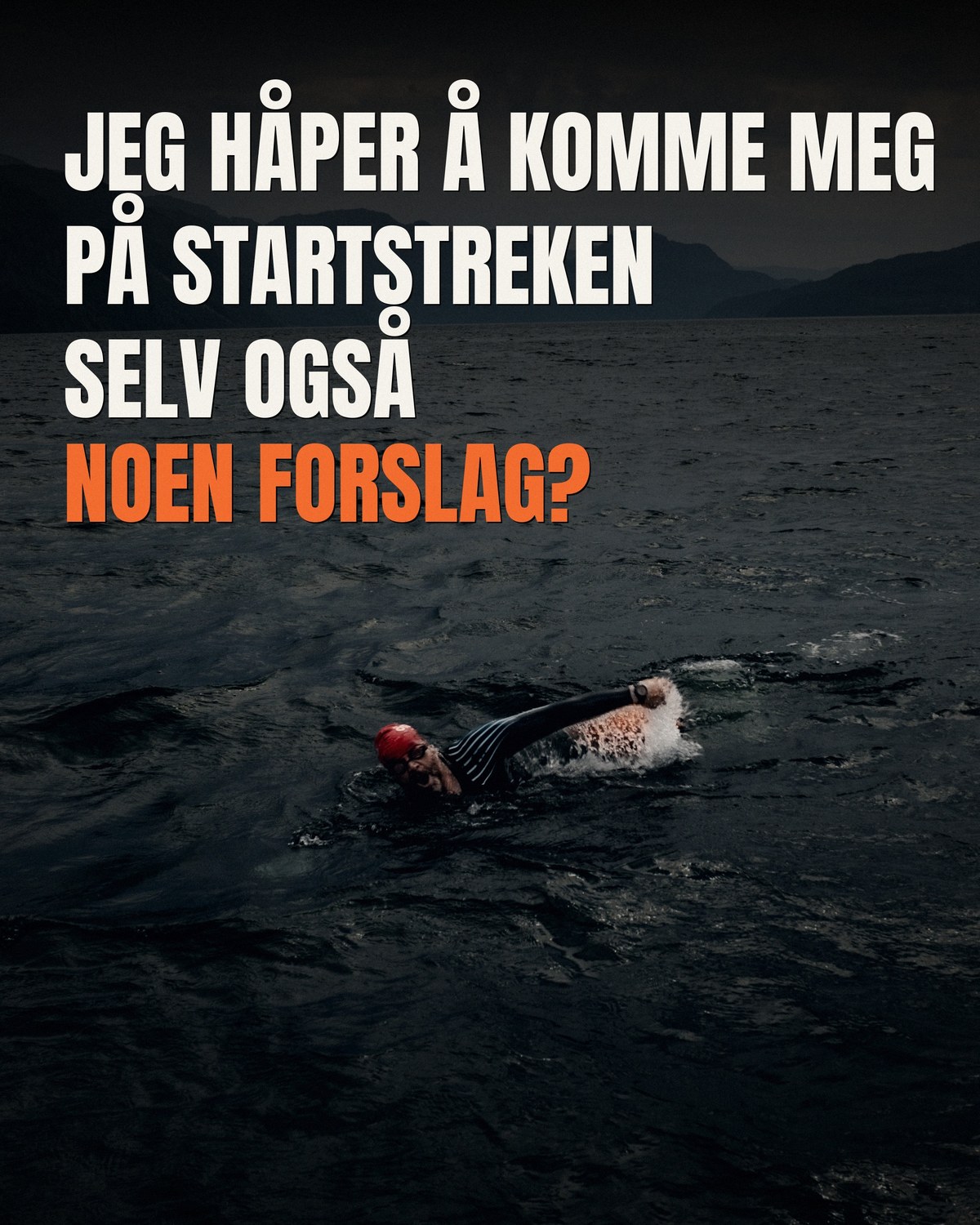 Coach Loyd svømmer i fjorden