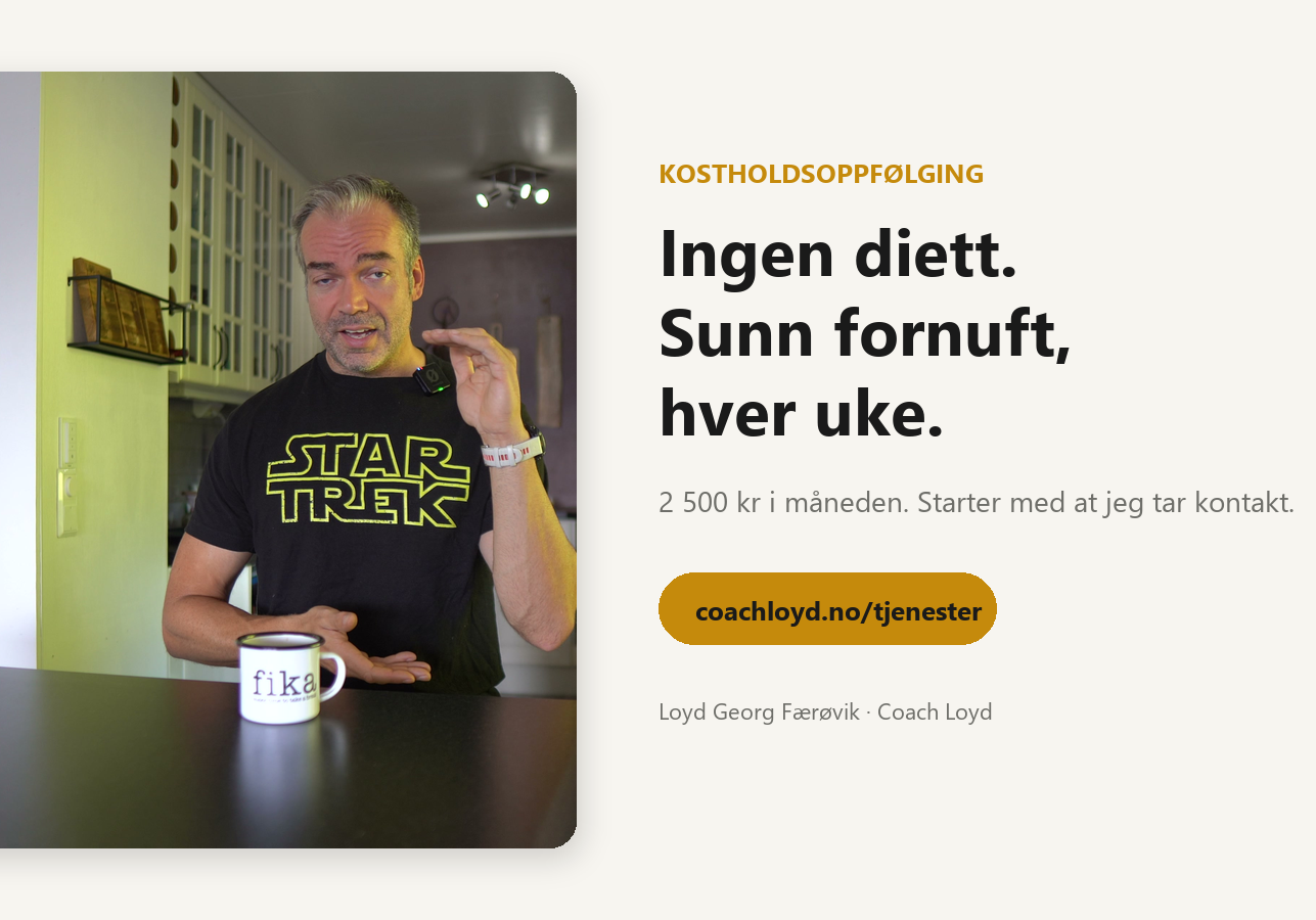 Coach Loyd på løpetur