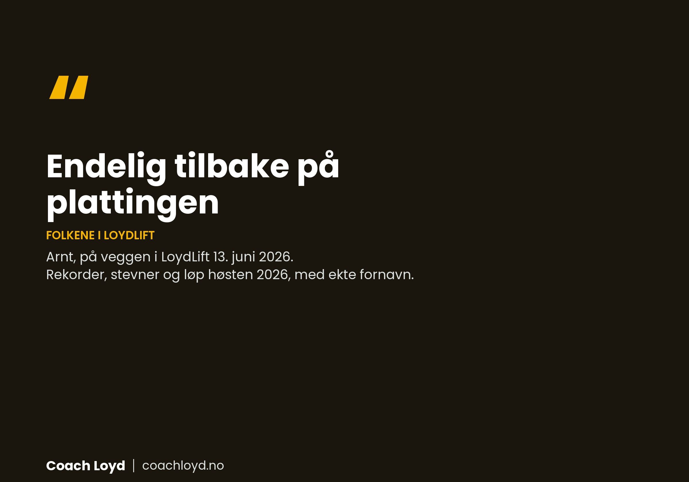 Folkene i LoydLift høsten 2026