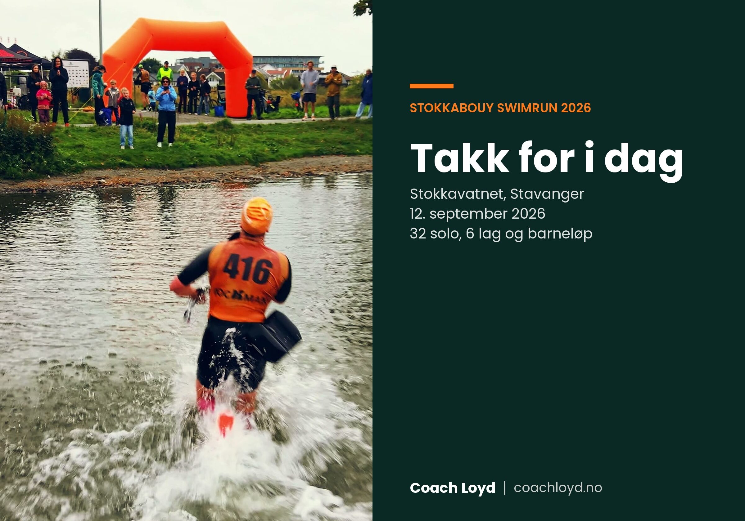 Stokkabouy Swimrun 2026: takk for i dag