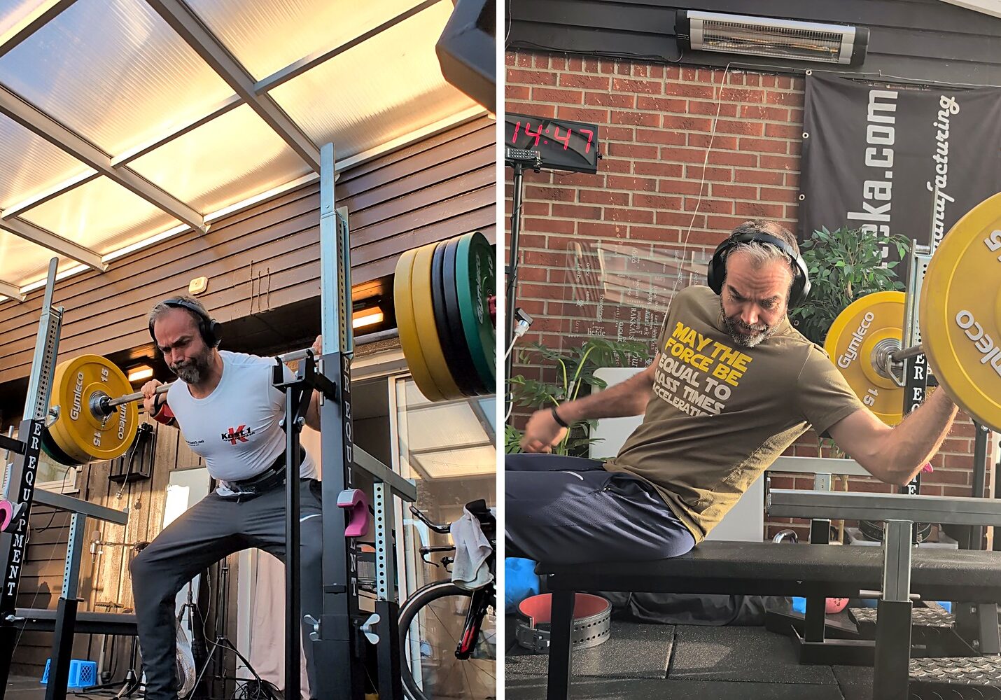 Coach Loyd i knebøy og i benken